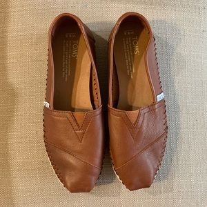Toms Alpargata Leather Slip On Shoes